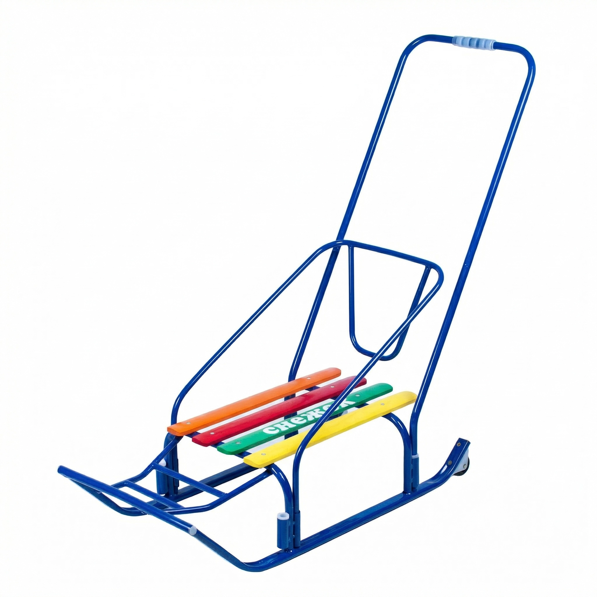 Санки трубчатые «Снежок» с подножкой и роликами