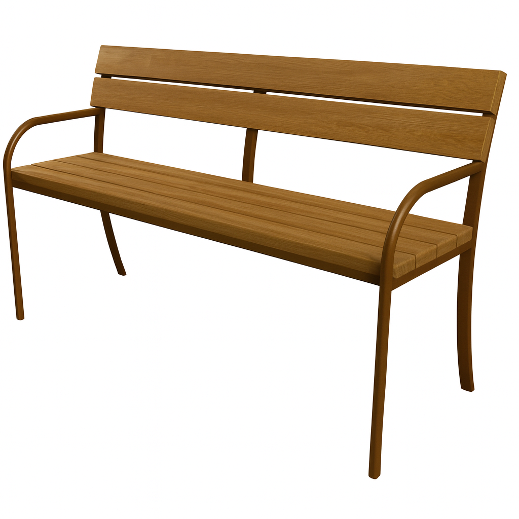 Скамейка со спинкой №2