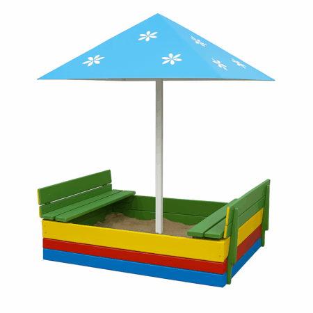 Песочница с зонтом (скамья)