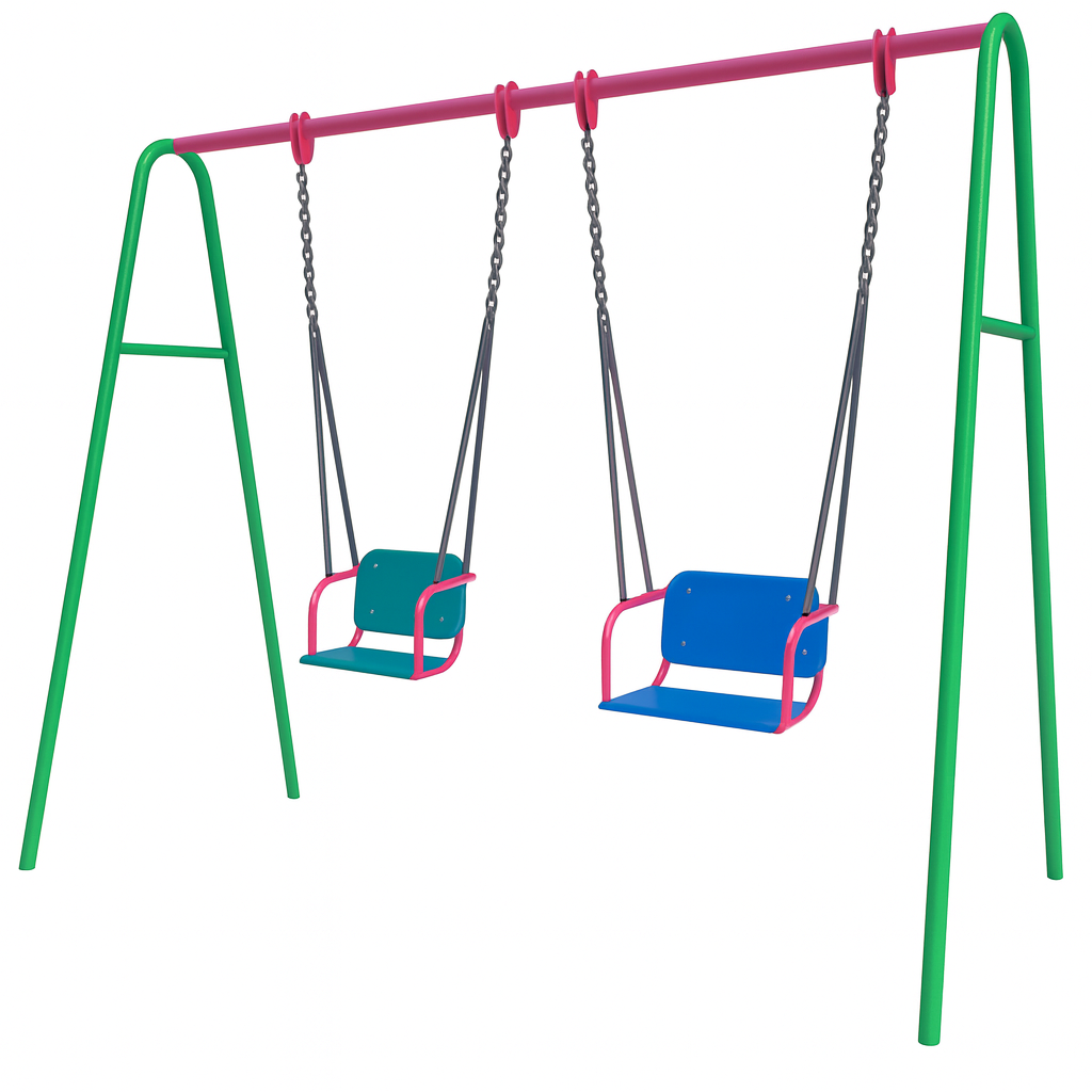 Качели двухместные на цепи со спинкой