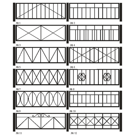 Ограждения.  Н=500