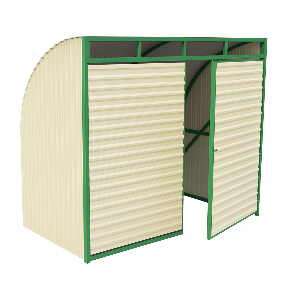 Ограждения для площадки мусоросборников на 2 шт, крытое Н=2200